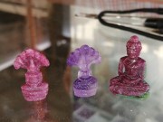 Buddha and Ganesha Carvings made of Tektite, Amethyst, Topaz, Ruby, Mother of Pearl, Marble, Bone, Ivory and more. 