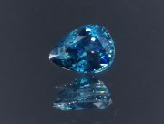Exquisite Premium Top Grade A Large 9ct+ Blue Zircon Drop/Pear for top notch jewelry from Cambodia