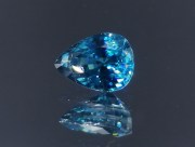 Exquisite Premium Top Grade A Large 9ct+ Blue Zircon Drop/Pear for top notch jewelry from Cambodia