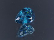 Exquisite Premium Top Grade A Large 9ct+ Blue Zircon Drop/Pear for top notch jewelry from Cambodia