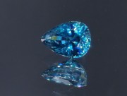 Exquisite Premium Top Grade A Large 9ct+ Blue Zircon Drop/Pear for top notch jewelry from Cambodia