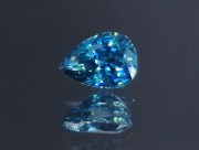 Exquisite Premium Top Grade A Large 9ct+ Blue Zircon Drop/Pear for top notch jewelry from Cambodia