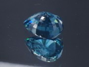 Exquisite Premium Top Grade A Large 9ct+ Blue Zircon Drop/Pear for top notch jewelry from Cambodia