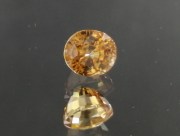 Sharp and vivid orange oval natural Zircon from Cambodia