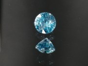 Affordable and pretty sky blue zircon round cut calibrated at 6mm. 