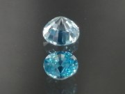 Affordable and pretty sky blue zircon round cut calibrated at 6mm. 