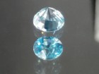 Affordable and pretty sky blue zircon round cut calibrated at 6mm. 
