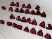 4mm and 5mm Calibrated Garnet Trillion / Triangle Wholesale Lot