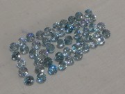 Cambodia blue Zircon Calibrated 5mm Round Cut