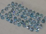 Cambodia blue Zircon Calibrated 5mm Round Cut