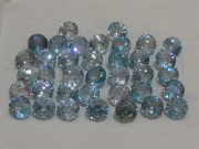 Cambodia blue Zircon Calibrated 6mm Round Cut