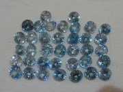 Cambodia blue Zircon Calibrated 6mm Round Cut