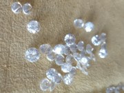 Diamond cut white Zircon from Cambodia