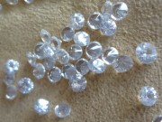 Diamond cut white Zircon from Cambodia