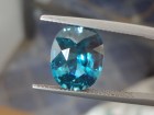 Large Blue Zircon - very wide while shallow, a big zircon gem at small price. 