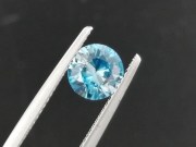 Precision Diamond/Brilliant Cut Blue Zircon, Very Clean and Shiny