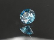 Precision Diamond/Brilliant Cut Blue Zircon, Very Clean and Shiny