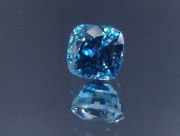 Exquisite A grade color Cambolite cushion cut blue zircon, professional supplier for quality jewelry