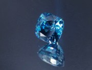 Exquisite A grade color Cambolite cushion cut blue zircon, professional supplier for quality jewelry