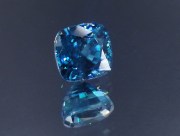 Exquisite A grade color Cambolite cushion cut blue zircon, professional supplier for quality jewelry