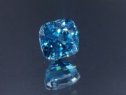 Exquisite A grade color Cambolite cushion cut blue zircon, professional supplier for quality jewelry