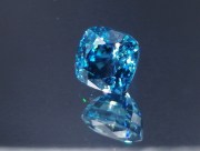 Exquisite A grade color Cambolite cushion cut blue zircon, professional supplier for quality jewelry