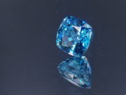 Exquisite A grade color Cambolite cushion cut blue zircon, professional supplier for quality jewelry