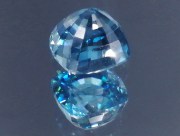 Exquisite A grade color Cambolite cushion cut blue zircon, professional supplier for quality jewelry