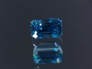 Cambolite Gem: 5ct+ Trimmed Baguette (Octagon / Step Cut) Deep A Grade Top Best Blue Zircon from Cambodia