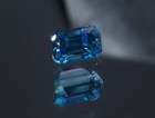 Cambolite Gem: 5ct+ Trimmed Baguette (Octagon / Step Cut) Deep A Grade Top Best Blue Zircon from Cambodia