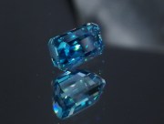 Cambolite Gem: 5ct+ Trimmed Baguette (Octagon / Step Cut) Deep A Grade Top Best Blue Zircon from Cambodia