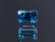 Cambolite Gem: 5ct+ Trimmed Baguette (Octagon / Step Cut) Deep A Grade Top Best Blue Zircon from Cambodia