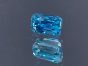 Cambolite Gem: 5ct+ Trimmed Baguette (Octagon / Step Cut) Deep A Grade Top Best Blue Zircon from Cambodia