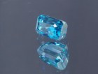 Cambolite Gem: 5ct+ Trimmed Baguette (Octagon / Step Cut) Deep A Grade Top Best Blue Zircon from Cambodia