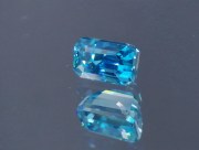 Cambolite Gem: 5ct+ Trimmed Baguette (Octagon / Step Cut) Deep A Grade Top Best Blue Zircon from Cambodia
