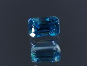 Cambolite Gem: 5ct+ Trimmed Baguette (Octagon / Step Cut) Deep A Grade Top Best Blue Zircon from Cambodia