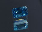 Cambolite Gem: 5ct+ Trimmed Baguette (Octagon / Step Cut) Deep A Grade Top Best Blue Zircon from Cambodia