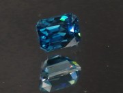 Cambolite Gem: 5ct+ Trimmed Baguette (Octagon / Step Cut) Deep A Grade Top Best Blue Zircon from Cambodia