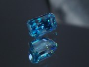 Cambolite Gem: 5ct+ Trimmed Baguette (Octagon / Step Cut) Deep A Grade Top Best Blue Zircon from Cambodia