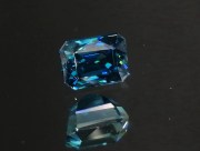 Cambolite Gem: 5ct+ Trimmed Baguette (Octagon / Step Cut) Deep A Grade Top Best Blue Zircon from Cambodia