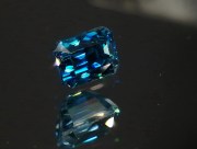 Cambolite Gem: 5ct+ Trimmed Baguette (Octagon / Step Cut) Deep A Grade Top Best Blue Zircon from Cambodia