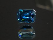 Cambolite Gem: 5ct+ Trimmed Baguette (Octagon / Step Cut) Deep A Grade Top Best Blue Zircon from Cambodia