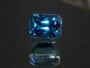 Cambolite Gem: 5ct+ Trimmed Baguette (Octagon / Step Cut) Deep A Grade Top Best Blue Zircon from Cambodia