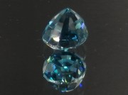 Deep blue grade A color blue zircon oval gemstone, perfectly clean though discounted