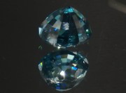 Deep blue grade A color blue zircon oval gemstone, perfectly clean though discounted