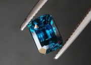 Exquisite and best, deepest blue 4ct Rectangle (Trimmed Baguette) AAA Grade Blue Zircon