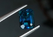 Exquisite and best, deepest blue 4ct Rectangle (Trimmed Baguette) AAA Grade Blue Zircon