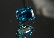 Exquisite and best, deepest blue 4ct Rectangle (Trimmed Baguette) AAA Grade Blue Zircon