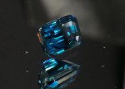 Exquisite and best, deepest blue 4ct Rectangle (Trimmed Baguette) AAA Grade Blue Zircon