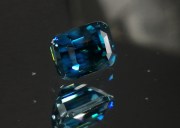 Exquisite and best, deepest blue 4ct Rectangle (Trimmed Baguette) AAA Grade Blue Zircon